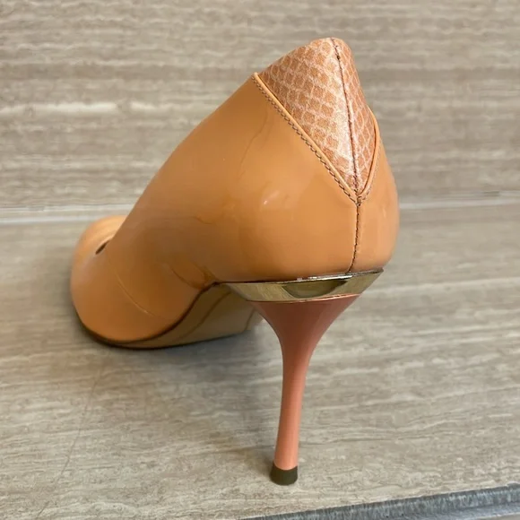 SAM EDELMAN UEC size 8 “Camdyn” Stiletto Heels coral orange pink heel detail - Picture 7 of 16